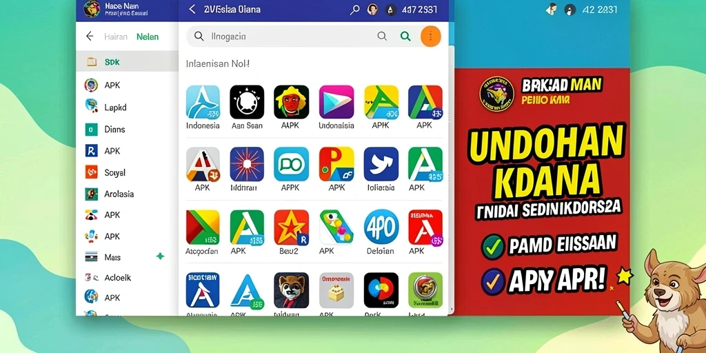 Tampilan awal game dengan karakter yang menarik.