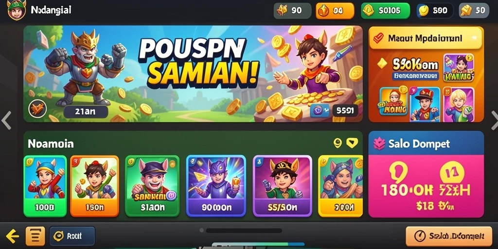Tampilan menu utama yang menarik dan mudah dinavigasi.