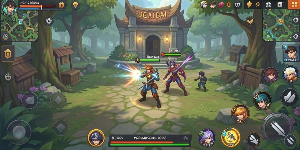 Tangkapan layar menunjukkan tampilan antarmuka utama game.