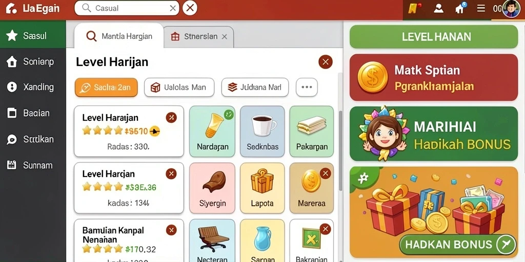 Tampilan antarmuka yang user-friendly.