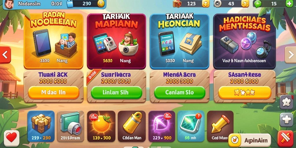 Tangkapan layar karakter utama dalam aksi.