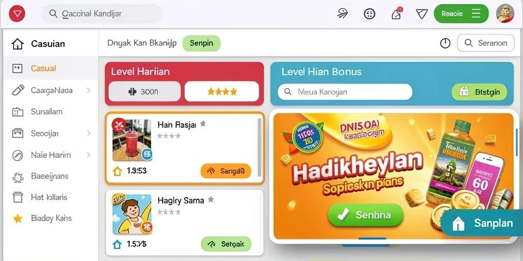 Tampilan karakter yang unik dan menarik.